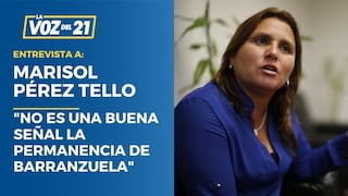 Marisol Pérez Tello sobre permanencia de Barrenzuela en gabinete