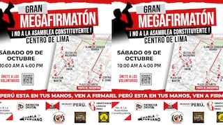 ‘Firmatón: No a la Asamblea Constituyente’, la nueva iniciativa ciudadana que se ubica en estos puntos de Lima 