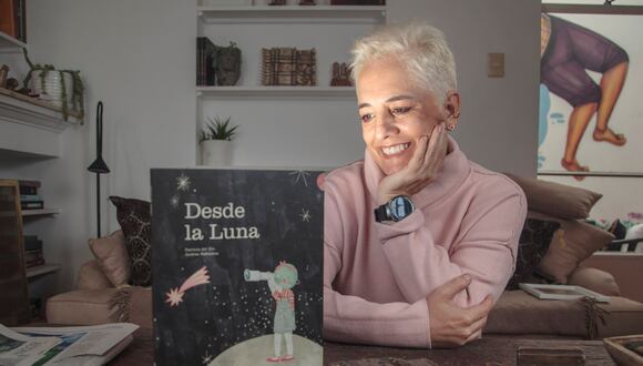 Patricia del Río acaba de publicar el libro de literatura infantil ‘Desde la Luna’. (Foto: Martin Pauca).