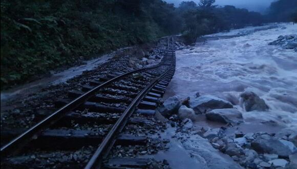 Continuará la suspensión de las operaciones ferroviarias en la ruta entre Hidroeléctrica y Machu Picchu Pueblo. (Foto: Andina)