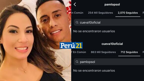 'Cuevita' y Pamela López se dejaron de seguir en Instagram. (Composición)