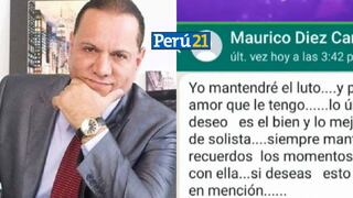Mauricio Diez Canseco rompe su silencio tras separación con Lisandra Lizama: “Yo mantendré el luto”