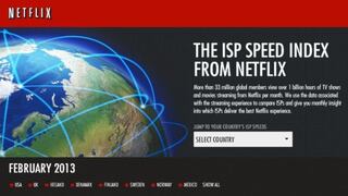 Netflix lanza índice con los mejores servidores
