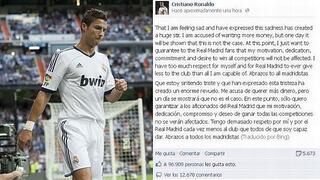 Cristiano Ronaldo: "El problema no es el dinero"