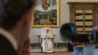 Papa celebra audiencia desde palacio apostólico, sin fieles por el coronavirus [FOTOS]