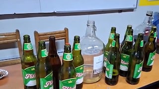 ¡Vergonzoso! Sorprenden a docentes bebiendo licor en colegio de Arequipa