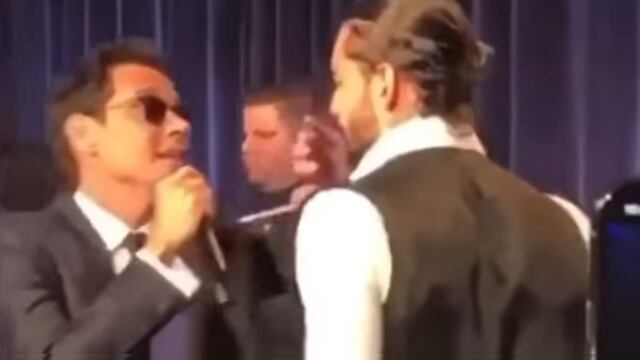 Marc Anthony besó a Maluma y la novia del reguetonero hizo lo impensado [VIDEO]