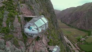 YouTube: ¿Dormirías en el único hotel ubicado en una montaña a 400 metros de altura?