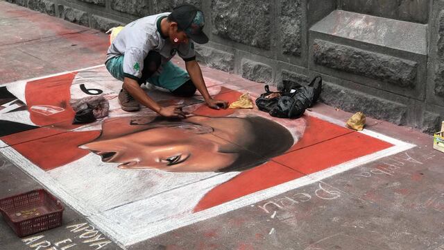 Artista urbano homenajea a Paolo Guerrero en las calles del Centro de Lima [FOTOS]