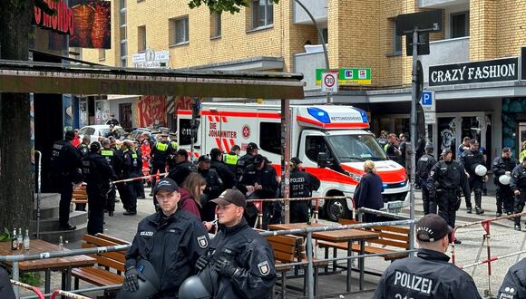 El lamentable hecho pasó en Hamburgo, cerca de la fanzone (Foto: AFP).