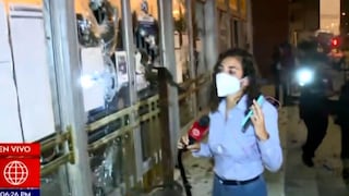 Vándalos utilizan banca de fierro para romper vidrios del Ministerio Público en Centro de Lima
