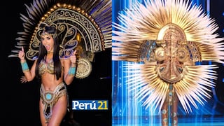 ¡Majestuoso! Camila Escribens deslumbra en el Miss Universo al lucir traje típico inspirado en el Tumi