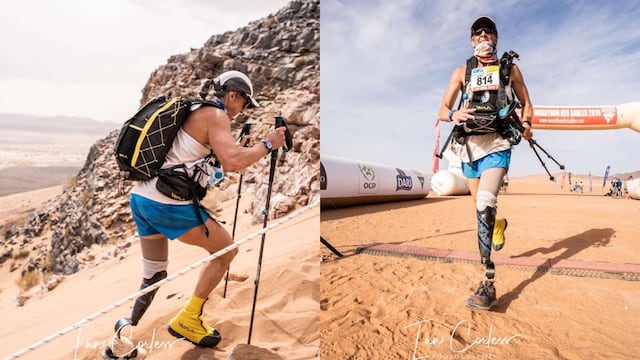 Atleta con pierna ortopédica corre 160 km en menos de 22 horas y logra Récords Guinness