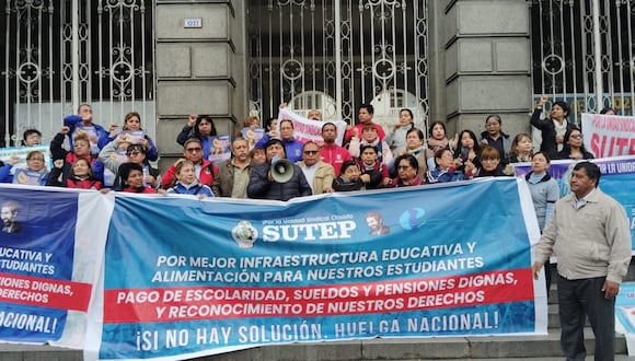 El Sindicato Unitario de Trabajadores en la Educación del Perú inició paro nacional hoy. (Foto: SUTEP)