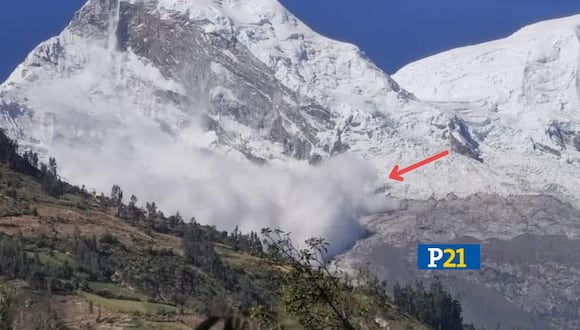 Se registró una avalancha en el nevado de Huascarán este martes 20 de junio.