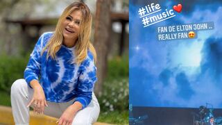 Gisela Valcárcel desde concierto en Miami: “Fan de Elton John, really fan” 
