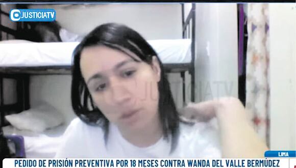 DEBE RESPONDER. Wanda del Valle ya tiene 18 meses de prisión preventiva. (Captura de video)