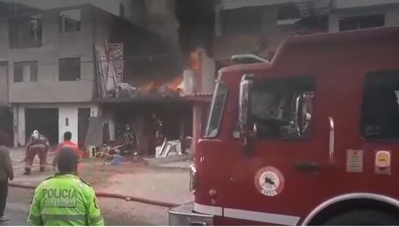 Reportan incendio en San Juan de Miraflores. (Captura: Canal N)