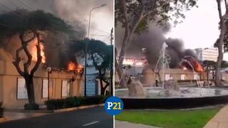 Surco: Incendio en almacén de Clínica San Pablo ya fue controlado por los Bomberos