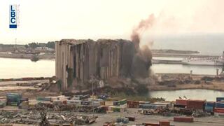 Líbano: colapsan en parte silos del puerto de Beirut, símbolo de la explosión de 2020