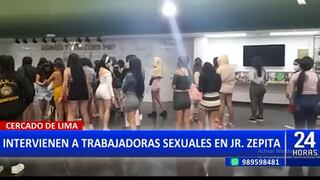 Centro de Lima: Policía interviene a trabajadoras sexuales extranjeras en el jirón Zepita