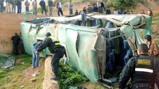 Cinco muertos en dos accidentes en la vía Arequipa-Puno