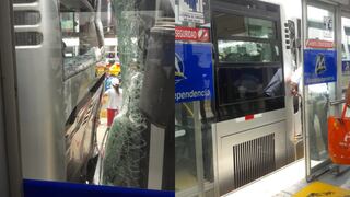 Choque entre troncales del Metropolitano deja dos heridos [FOTOS]