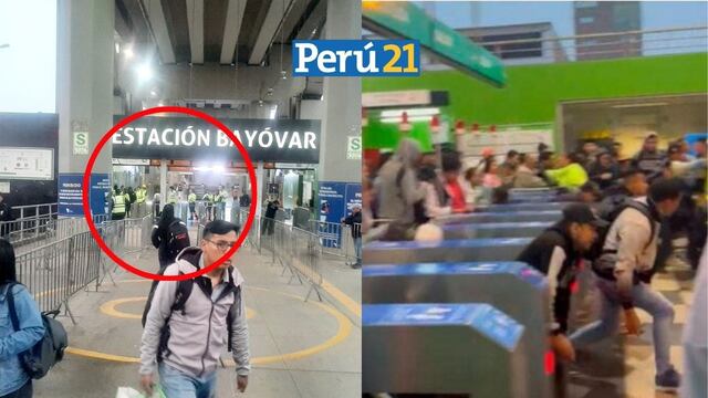 Metro de Lima: Pasajeros de la estación Bayóvar destruyen barras de ingreso