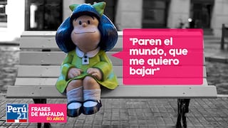 Mafalda: Las 10 mejores frases del irreverente personaje de 'Quino'