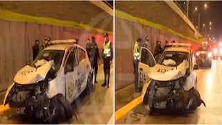 San Isidro: patrullero se despista durante persecución a chofer y dos policías resultan heridos en Vía Expresa 