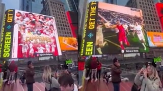 ¡Alegría internacional! Imágenes de Universitario aparecieron en el Times Square [VIDEO]