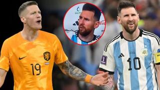 Jugador de Países Bajos se pronunció después que Lionel Messi le llamó “bobo” en plena transmisión