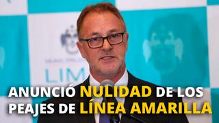 Jorge Muñoz anunció nulidad de los peajes de línea amarilla