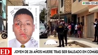 Joven fue asesinado a balazos en una calle de Comas