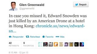 'Matan' a Edward Snowden en Twitter
