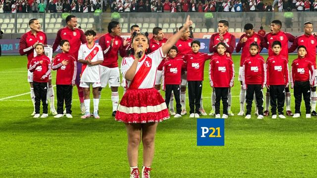 Milena Warthon emociona al entonar el Himno Nacional en el Perú Vs. Brasil por las Eliminatorias | VIDEO