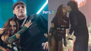 Peso Pluma y Anitta sorprenden al darse un beso en pleno concierto de México | VIDEO