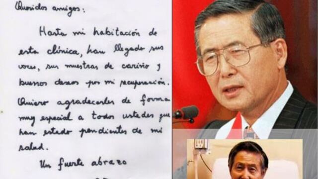 Alberto Fujimori agradece a sus seguidores preocupación por su salud