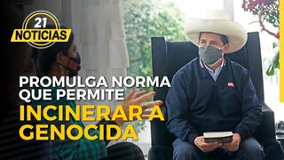 Pedro Castillo promulga norma que permite incinerar a genocida Guzmán