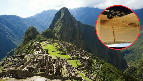 Placa de oro que distingue a Machu Picchu como maravilla del mundo desapareció. (Foto: Andina)