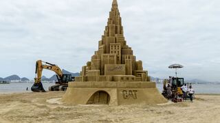 Brasil busca Récord Guinness con castillo de arena de 12 metros de alto