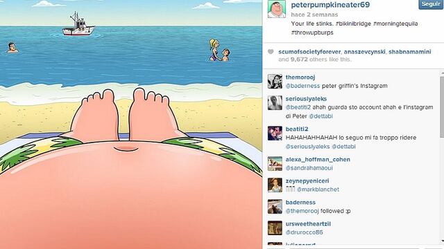 Peter Griffin, protagonista de ‘Family Guy’, ya está en Instagram [Fotos]