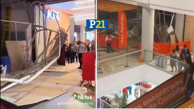 Mall de SJL: Estructura de restaurante en construcción colapsó y causó pánico | VIDEO
