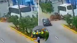 Surco: Mototaxi queda destrozada al impactar contra un bus