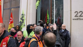 Ataque sindical a la sede de Louis Vuitton en París