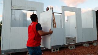 Instalan módulos de vivienda para damnificados del volcán Ubinas 