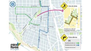 Miraflores: Este es el plan de desvíos por obras alrededor del Parque Kennedy