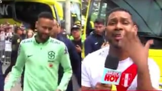 ¿Lo logró? ‘Giselo’ salió a buscar que Neymar lo salude previo al Perú vs. Brasil [VIDEO]