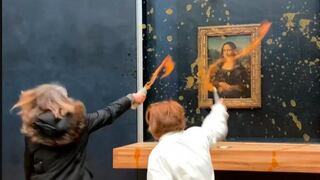 Activistas  arrojan sopa al cuadro de la ‘Mona Lisa’ en París [VIDEO]