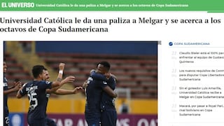 Así reaccionaron los medios ecuatorianos tras goleada 6-0 de la Universidad Católica aMelgar [FOTOS]